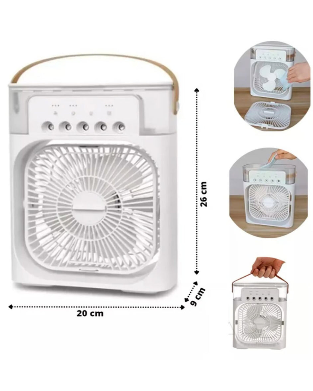 Mini Ventilador Humedificador 3 en 1